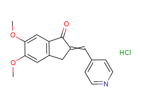 5,6-dimethoxy-2-(pyridine-4-ylmethylene)indan-1-one hydrochloride