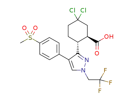 (1R,2R)-5,5-dichloro-2-[4-[4-(methylsulfonyl)phenyl]-1-(2,2,2-trifluoroethyl)-1H-pyrazol-3-yl]cyclohexanecarboxylic acid