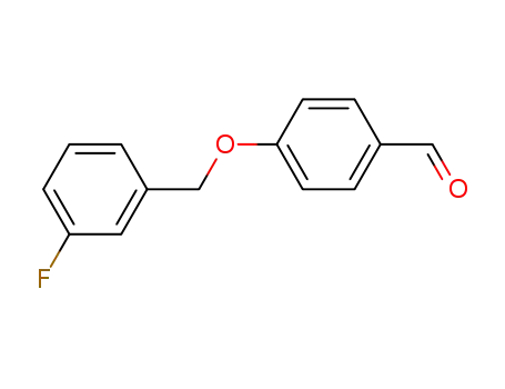 Molecular Structure of 66742-57-2 (4-(3-FLUORO-BENZYLOXY)-BENZALDEHYDE)