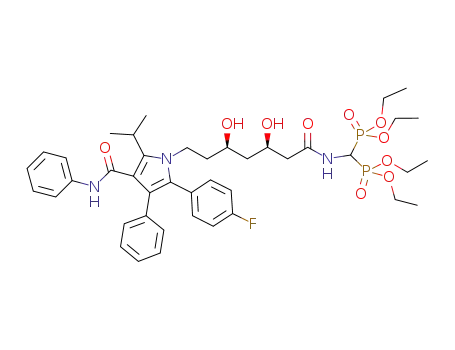 tetraethyl [(3R,5R)-(7-(3-(phenylcarbamoyl)-5-(4-fluorophenyl)-2-isopropyl-4-phenyl-1H-pyrrol-1-yl)-3,5-dihydroxyheptanoyl)aminomethylene]bisphosphonate