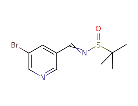 2-methyl-propane-2-sulfinic acid 1-(5-bromo-pyridin-3-yl)-methylideneamide