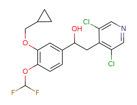 1-(3-(cyclopropylmethoxy)-4-(difluoromethoxy)phenyl)-2-(3,5-dichloro-1-pyridin-4-yl)ethanone