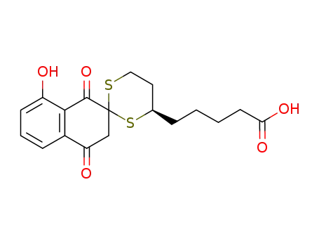 5-(2',3'-dihydrospiro[1,3-dithiane-2,3'-[5]hydroxy[1,4]naphthoquinon-4-yl])pentanoic acid