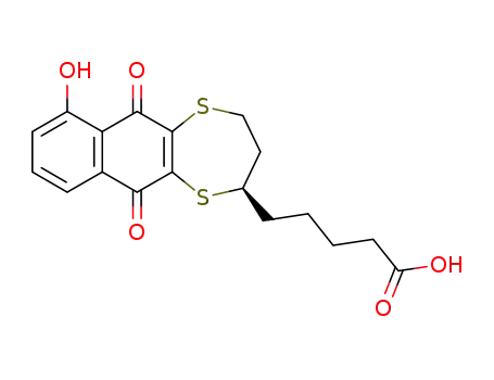 5-(2H-3,4-dihydro-7-hydroxy-6,11-dioxonaphtho[3,2-b][1,4]dithiepin-2-yl)pentanoic acid