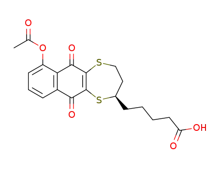 5-(7-acetoxy-2H-3,4-dihydro-6,11-dioxonaphtho[3,2-b][1,4]dithiepin-2-yl)pentanoic acid