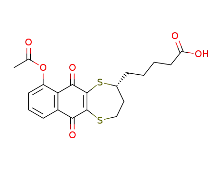 5-(7-acetoxy-2H-3,4-dihydro-6,11-dioxonaphtho[2,3-b][1,4]dithiepin-4-yl)pentanoic acid