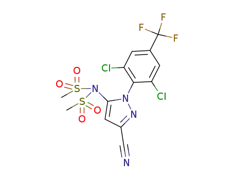 1-[2,6-dichloro-4-(trifluoromethyl)phenyl]-5-di(methylsulfonyl)amide-1H-pyrazole-3-carbonitrile