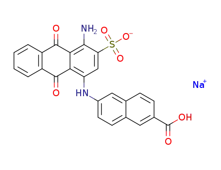 sodium 1-amino-4-(6-carboxy-2-naphthylamino)-9,10-dioxo-9,10-dihydroanthracene-2-sulfonate