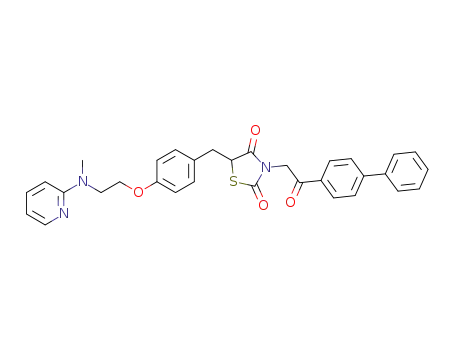 3-(2-biphenyl-4-yl-2-oxo-ethyl)-5-{4-[2-(methyl-pyridin-2-yl-amino)-ethoxy]-benzyl}-thiazolidine-2,4-dione