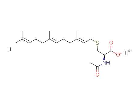 titanium (R)-2-acetamido-3-((2E,6E)-3,7,11-trimethyldodeca-2,6,10-trienylthio)propanoate
