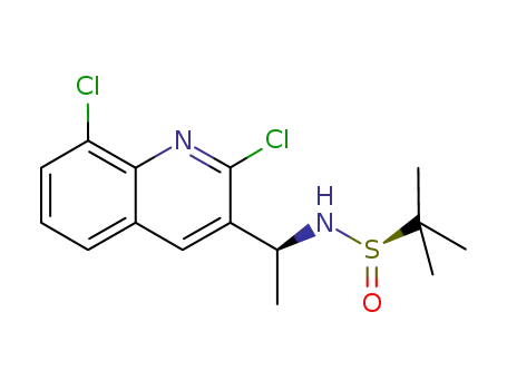 (R)-N-[(S)-1-(2,8-dichloroquinolin-3-yl)ethyl]-2-methylpropane-2-sulfinamide