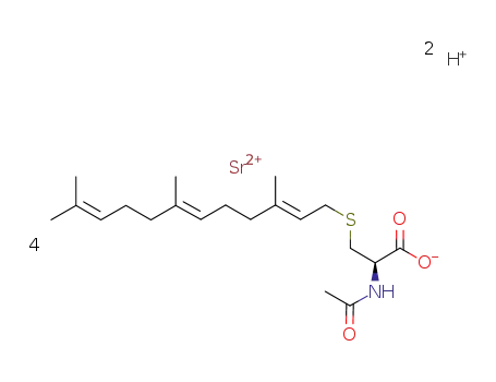 strontium (R)-2-acetamido-3-((2E,6E)-3,7,11-trimethyldodeca-2,6,10-trienylthio)propanoate