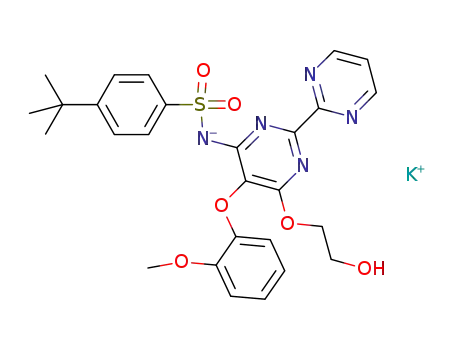 4-tert-butyl-N-[6-(2-hydroxyethoxy)-5-(2-methoxyphenoxy)-2-(pyrimidin-2-yl)pyrimidin-4-yl]benzene-1-sulfonamide potassium salt