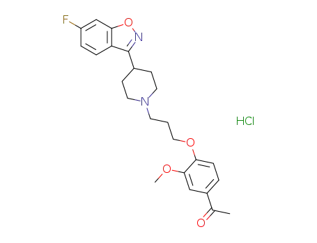 4'-[3-[4-(6-fluoro-1,2-benzisoxazol-3-yl)piperidino]propoxy]-3'-methoxyacetophenone hydrochloride