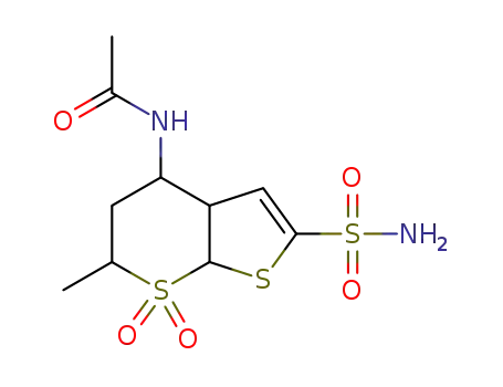 N-(6-methyl-7,7-dioxido-2-sulfamoyl-5,6-dihydro-4H-thieno[2,3-b]thiopyran-4-yl)acetamide