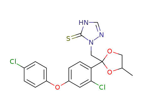 2-{2-[2-chloro-4-(4-chlorophenoxy)-phenyl]-4-methyl-[1,3]dioxolan-2-ylmethyl}-2,4-dihydro[1,2,4]triazole-3-thione