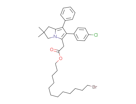 12-bromododecyl 2-(6-(4-chlorophenyl)-2,2-dimethyl-7-phenyl-2,3-dihydro-1H-pyrrolizin-5-yl)acetate