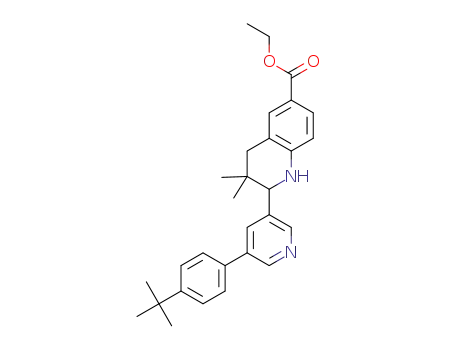 2-[5-(4-tert-butyl-phenyl)-pyridin-3-yl]-3,3-dimethyl-1,2,3,4-tetrahydro-quinoline-6-carboxylic acid ethyl ester
