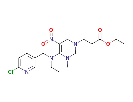 3-[(4Z)-4-[[(6-chloro-3-pyridinyl)methyl]ethylamino]-3-methyl-5-nitro-1,2,3,6-tetrahydropyrimidin-1-yl] propionic acid ethyl ester