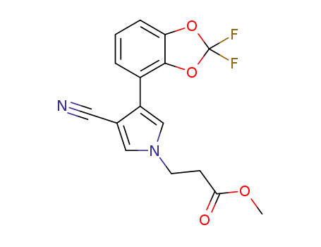 methyl 3-[3-cyano-4-(2,2-difluoro-1,3-benzodioxol-4-yl)-1H-pyrrol-1-yl]propanoate