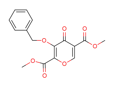 Molecular Structure of 1246616-66-9 (diMethyl 3-(benzyloxy)-4-oxo-4H-pyran-2,5-)