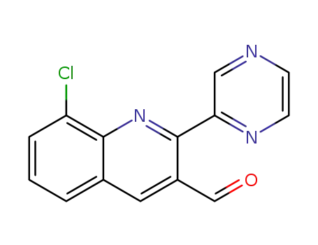 8-chloro-2-(pyrazin-2-yl)quinoline-3-carbaldehyde