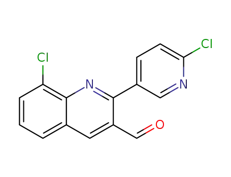 8-chloro-2-(6-chloropyridin-3-yl)quinoline-3-carbaldehyde