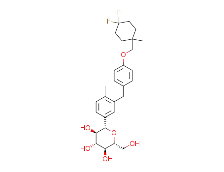 (2S,3R,4R,5S,6R)-2-(3-(4-((4,4-difluoro-1-methylcyclohexyl)methoxy)benzyl)-4-methylphenyl)6-(hydroxymethyl)tetrahydro-2H-pyran-3,4,5-triol