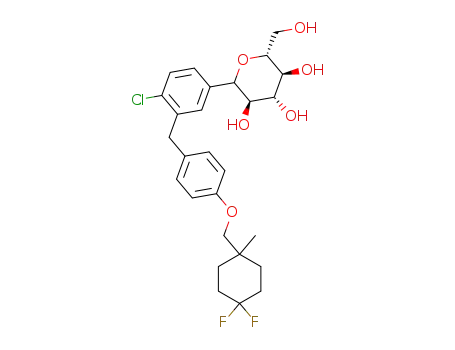 (3R,4R,5S,6R)-2-(4-chloro-3-(4-((4,4-difluoro-1-methylcyclohexyl)methoxy)benzyl)phenyl)-6-(hydroxymethyl)tetrahydro-2H-pyran-3,4,5-triol