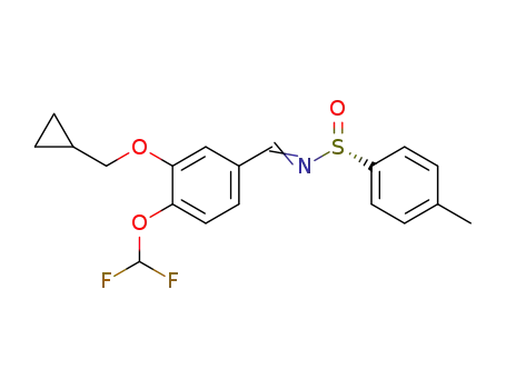 (R)-4-methylbenzenesulfinic acid 3-cyclopropylmethoxy-4-(difluoromethoxy)benzylideneamide