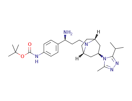 (4-{1-amino-3-[3-(3-isopropyl-5-methyl-[1,2,4]triazol-4-yl)-8-azabicyclo[3.2.1]oct-8-yl]propyl}phenyl)carbamic acid tert-butyl ester