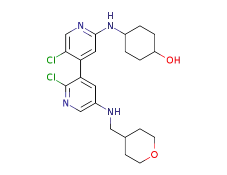 trans-4-(2,5'-dichloro-5-((tetrahydro-2H-pyran-4-yl)methyl)amino-3,4'-bipyridin-2'-ylamino)cyclohexanol