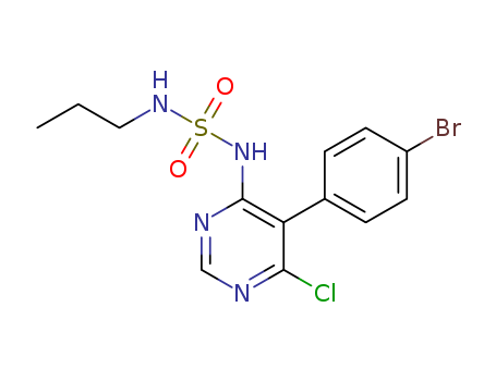 1393813-42-7,SulfaMide, N-[5-(4-broMophenyl)-6-chloro-4-pyriMidinyl]-N'-propyl-,SulfaMide, N-[5-(4-broMophenyl)-6-chloro-4-pyriMidinyl]-N'-propyl-;N-[5-(4-broMophenyl)-6-chloro-4-pyriMidinyl]-N'-propyl-SulfaMide;N-(5-(4-bromophenyl)-6-chloropyrimidin-4-yl)propane-1-sulfamide
