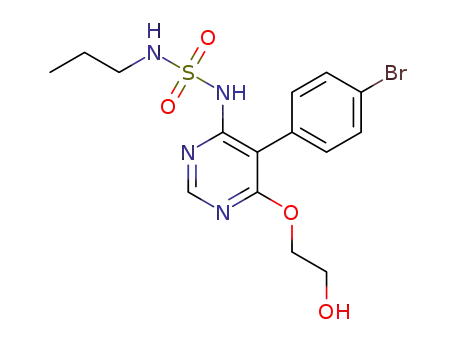 Molecular Structure of 1393813-43-8 (SulfaMide, N-[5-(4-broMophenyl)-6-(2-hydroxyethoxy)-4-pyriMidinyl]-N'-propyl-)