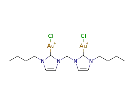 [(AuCl)2{μ-(N-butylimidazol-N-yl-2-ylidene)2(CH2)}]