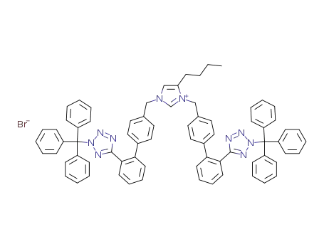 4-butyl-N,N'-bis{[2'-[2-(trityl)tetrazol-5-yl]biphenyl-4-yl]methyl}imidazolium bromide