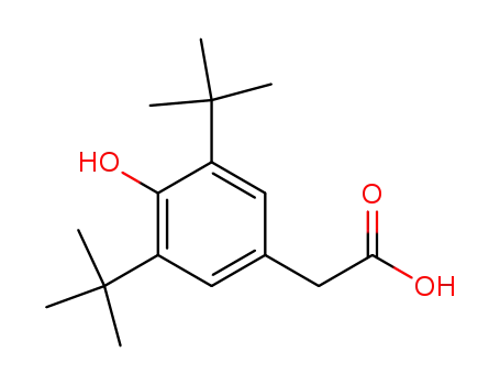 Molecular Structure of 1611-03-6 (3,5-DI-TERT-BUTYL-4-HYDROXYPHENYLACETIC ACID)