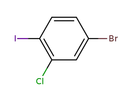 Molecular Structure of 31928-47-9 (4-BROMO-2-CHLORO-1-IODOBENZENE)
