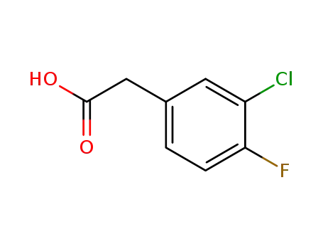 Molecular Structure of 705-79-3 (3-Chloro-4-fluorophenylacetic acid)