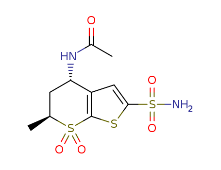 N-[(4S,6S)-6-Methyl-7,7-dioxo-2-sulfamoyl-5,6-dihydro-4H-thieno[2,3-b]thiopyran-4-yl]acetamide