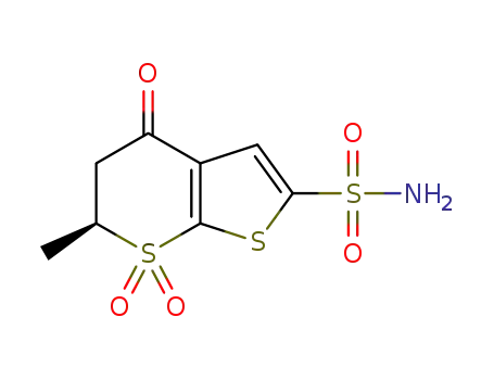 (6S)-4-oxo-5,6-dihydro-6-methyl-7,7-dioxo-4H-thieno[2,3-b]thiopyran-2-sulfonamide