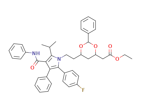 ethyl 2-[6-{2-[2-(4-fluorophenyl)-3-phenyl-4-(phenylcarbamoyl)-5-(propan-2-yl)-1Hpyrrol-1-yl]ethyl}-2-phenyl-1,3-dioxan-4-yl]acetate
