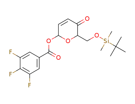 6-(((tert-butyldimethylsilyl)oxy)methyl)-5-oxo-5,6-dihydro-2H-pyran-2-yl 3,4,5-trifluorobenzoate