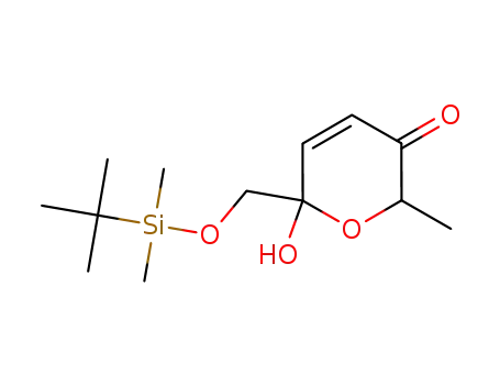 6-(((tert-butyldimethylsilyl)oxy)methyl)-6-hydroxy-2-methyl-2H-pyran-3(6H)-one