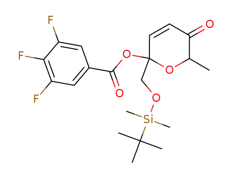 2-(((tert-butyldimethylsilyl)oxy)methyl)-6-methyl-5-oxo-5,6-dihydro-2H-pyran-2-yl3,4,5-trifluorobenzoate