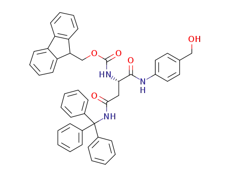 9H-fluorene-9-ylmethyl[(2S)-1-{[4-(hydroxymethyl)phenyl]amino}-1,4-dioxo-4-(tritylamino)butane-2-yl]carbamate