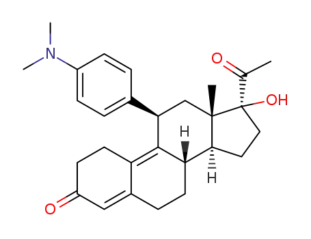 11β-(4-(N,N-dimethylamino)phenyl)-17β-hydroxy-19-norpregna-4,9-diene-3,20-dione