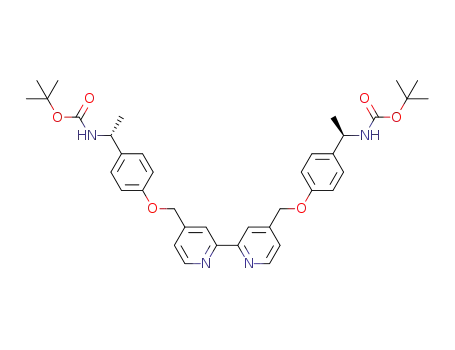 di-tert-butyl ((1R,1'R)-((([2,2'-bipyridine]-4,4'-diylbis(methylene))bis(oxy))bis(4,1-phenylene))bis(ethane-1,1-diyl))dicarbamate