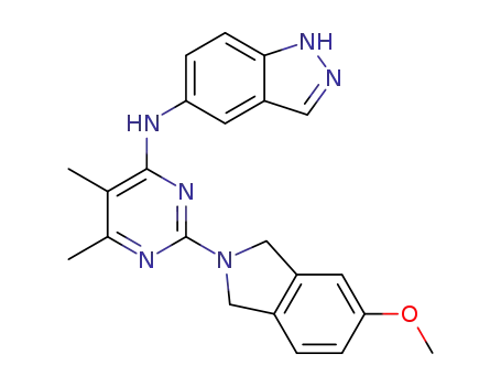 N-(2-(5-methoxyisoindolin-2-yl)-5,6-dimethylpyrimidin-4-yl)-1H-indazol-5-amine