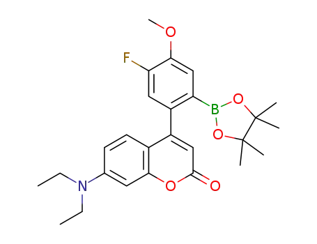 7-(diethylamino)-4-(5-fluoro-4-methoxy-2-(4,4,5,5-tetramethyl-1,3,2-dioxaborolan-2-yl)phenyl)-2H-chromen-2-one